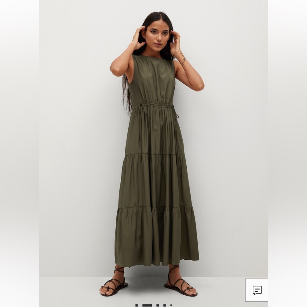 Mango Ruffles Flowy Dress